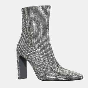 🆕 ZARA Rhinestone Heeled Ankle Boots
